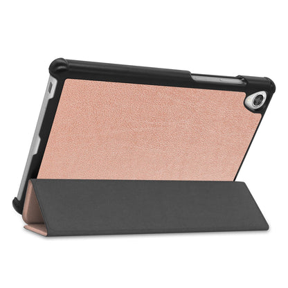 Stable Tri-fold Stand Stand Leather Tablet Covering Protection Case for Lenovo Tab M8 TB-8505X