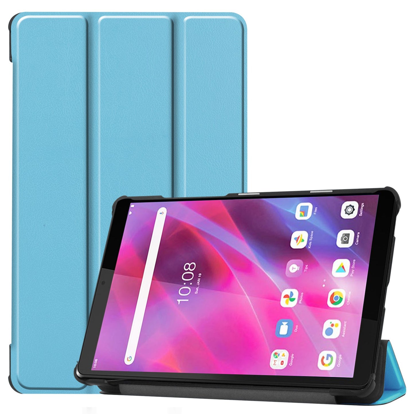 Stable Tri-fold Stand Stand Leather Tablet Covering Protection Case for Lenovo Tab M8 TB-8505X