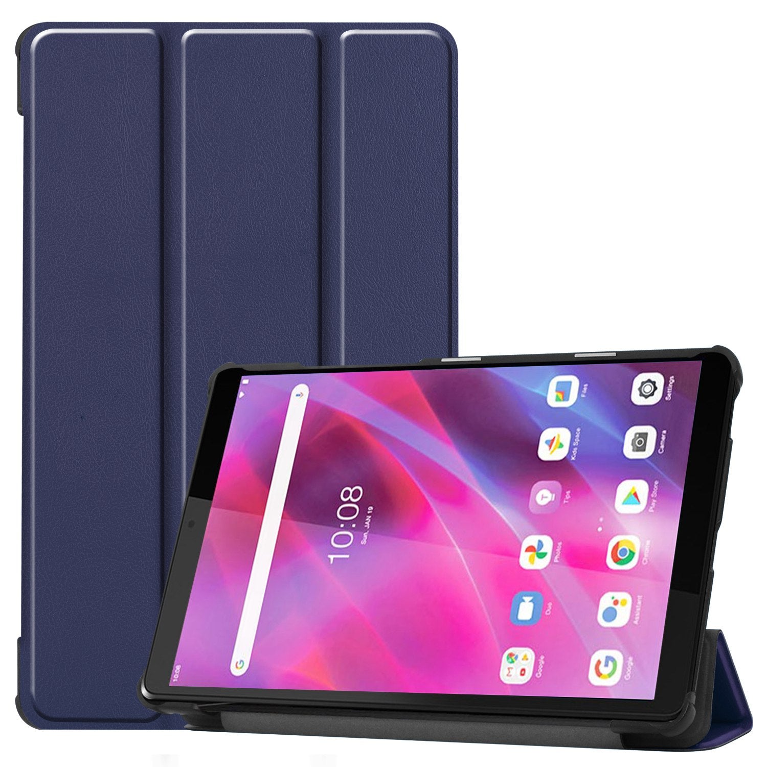 Stable Tri-fold Stand Stand Leather Tablet Covering Protection Case for Lenovo Tab M8 TB-8505X