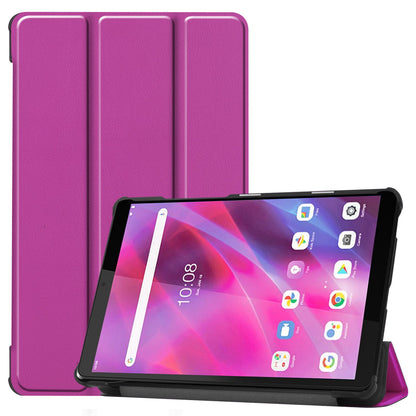 Stable Tri-fold Stand Stand Leather Tablet Covering Protection Case for Lenovo Tab M8 TB-8505X