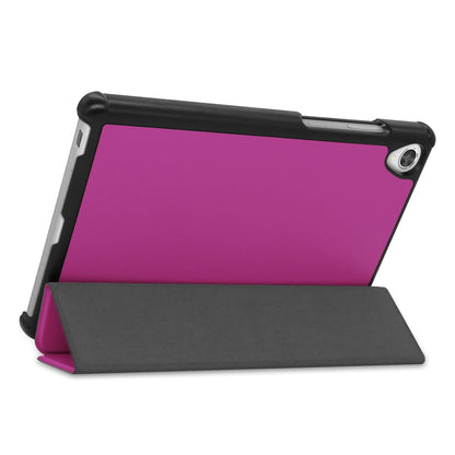 Stable Tri-fold Stand Stand Leather Tablet Covering Protection Case for Lenovo Tab M8 TB-8505X