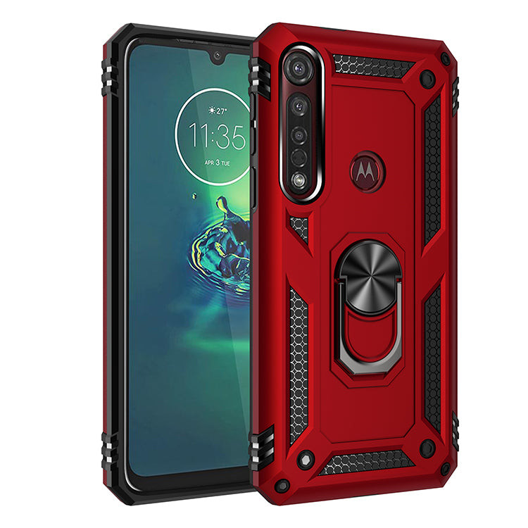 Hybrid PC TPU Kickstand Armor Mobile Phone Casing for Motorola Moto G8 Plus