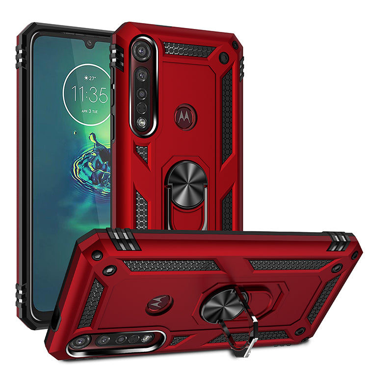 Hybrid PC TPU Kickstand Armor Mobile Phone Casing for Motorola Moto G8 Plus