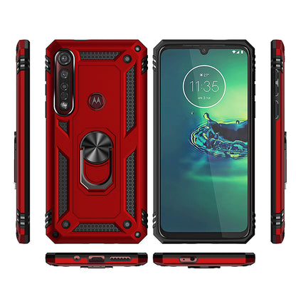 Hybrid PC TPU Kickstand Armor Mobile Phone Casing for Motorola Moto G8 Plus