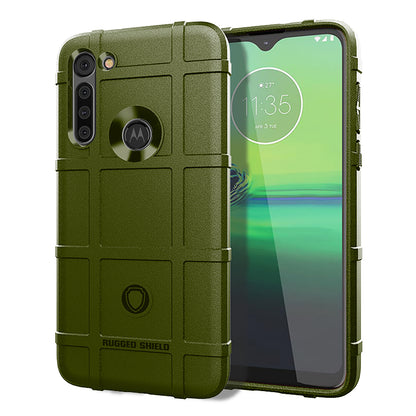 Anti-shock Square Grid Texture Thicken TPU Case for Motorola Moto G8 Power