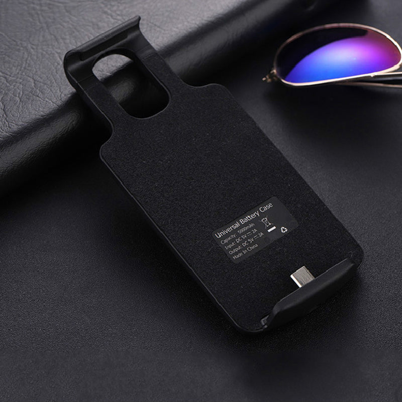 Retractable Battery Charger Case Type-C Universal Power Bank for 5.5-6.5 inch Smartphones