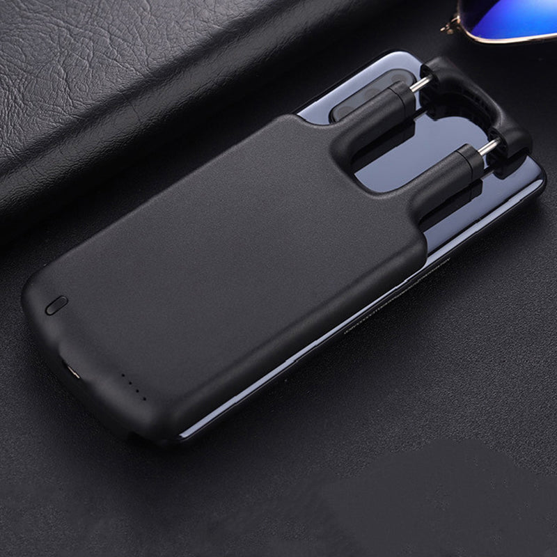 Retractable Battery Charger Case Type-C Universal Power Bank for 5.5-6.5 inch Smartphones