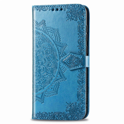 Embossed Mandala Flower Wallet Leather Protective Shell Case for Motorola Moto G8 Power