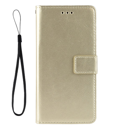 Crazy Horse Wallet Leather Cover with Strap for Motorola Moto G8 Power