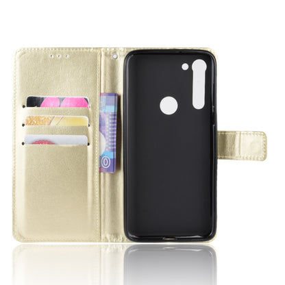 Crazy Horse Wallet Leather Cover with Strap for Motorola Moto G8 Power