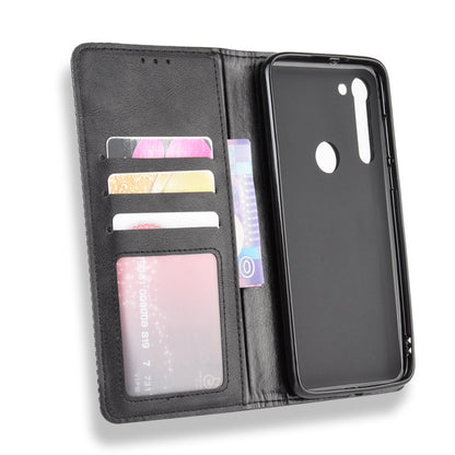 Vintage Style Magnetic Leather Wallet Phone Case for Motorola Moto G8 Power