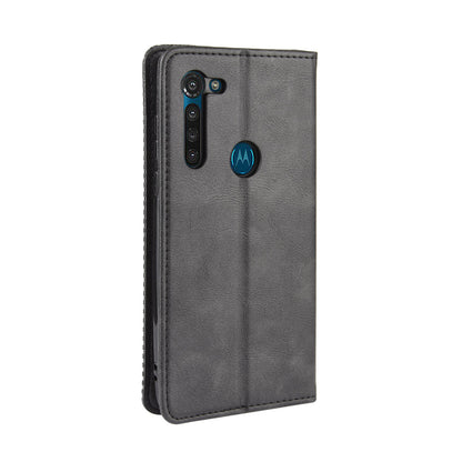 Vintage Style Magnetic Leather Wallet Phone Case for Motorola Moto G8 Power