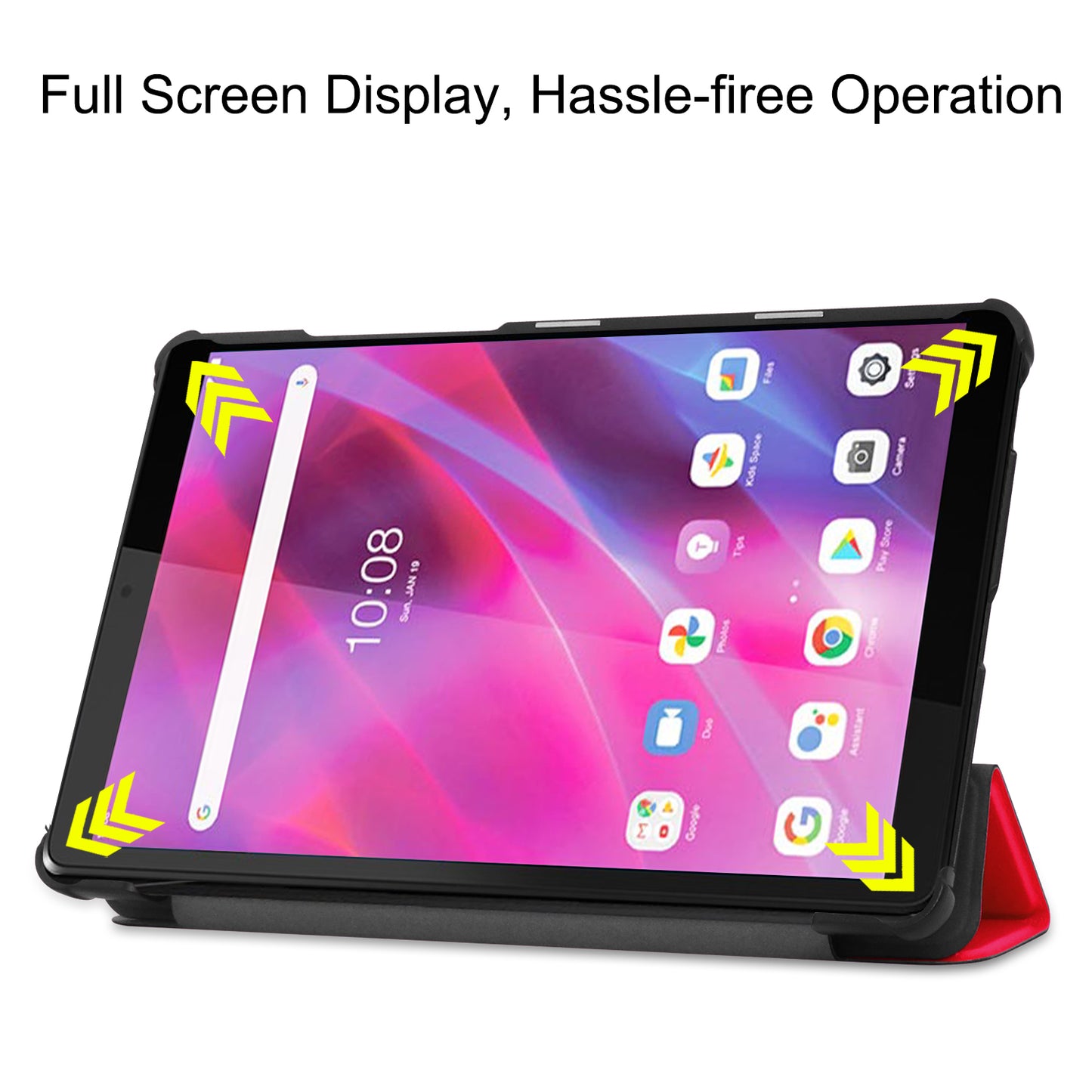 Stable Tri-fold Stand with Stand Leather Tablet Cover for Lenovo Tab M8 HD8505/8705