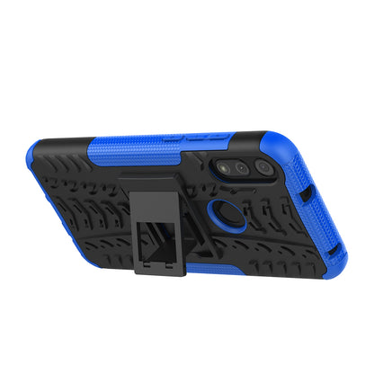 Cool Tyre Skin PC + TPU Cover with Kickstand for Motorola Moto E (2020)