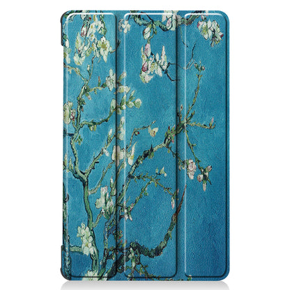 Pattern Printing Leather Tri-fold Stand Tablet Case Cover for Lenovo Tab M8