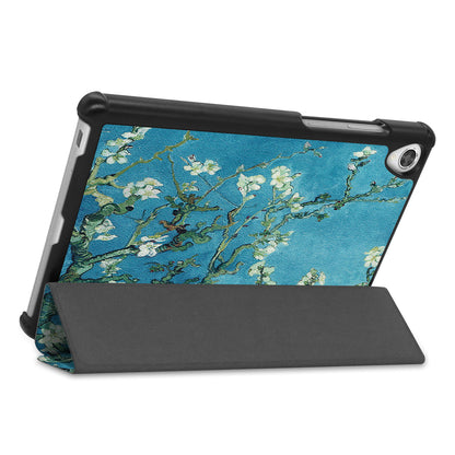 Pattern Printing Leather Tri-fold Stand Tablet Case Cover for Lenovo Tab M8