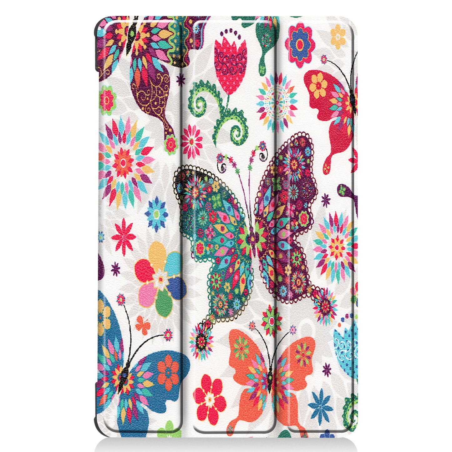 Pattern Printing Leather Tri-fold Stand Tablet Case Cover for Lenovo Tab M8