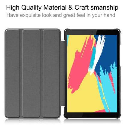 Pattern Printing Leather Tri-fold Stand Tablet Case Cover for Lenovo Tab M8