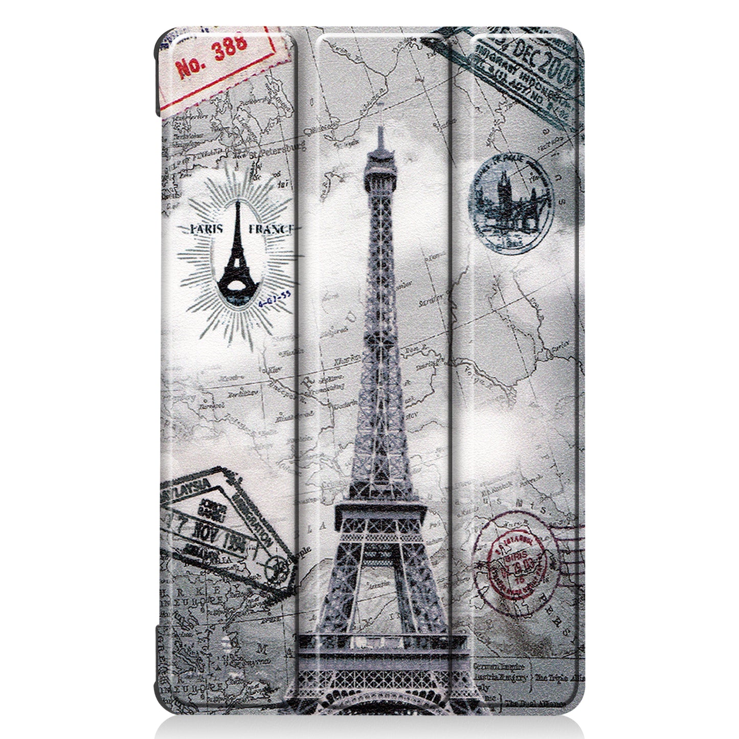 Pattern Printing Leather Tri-fold Stand Tablet Case Cover for Lenovo Tab M8