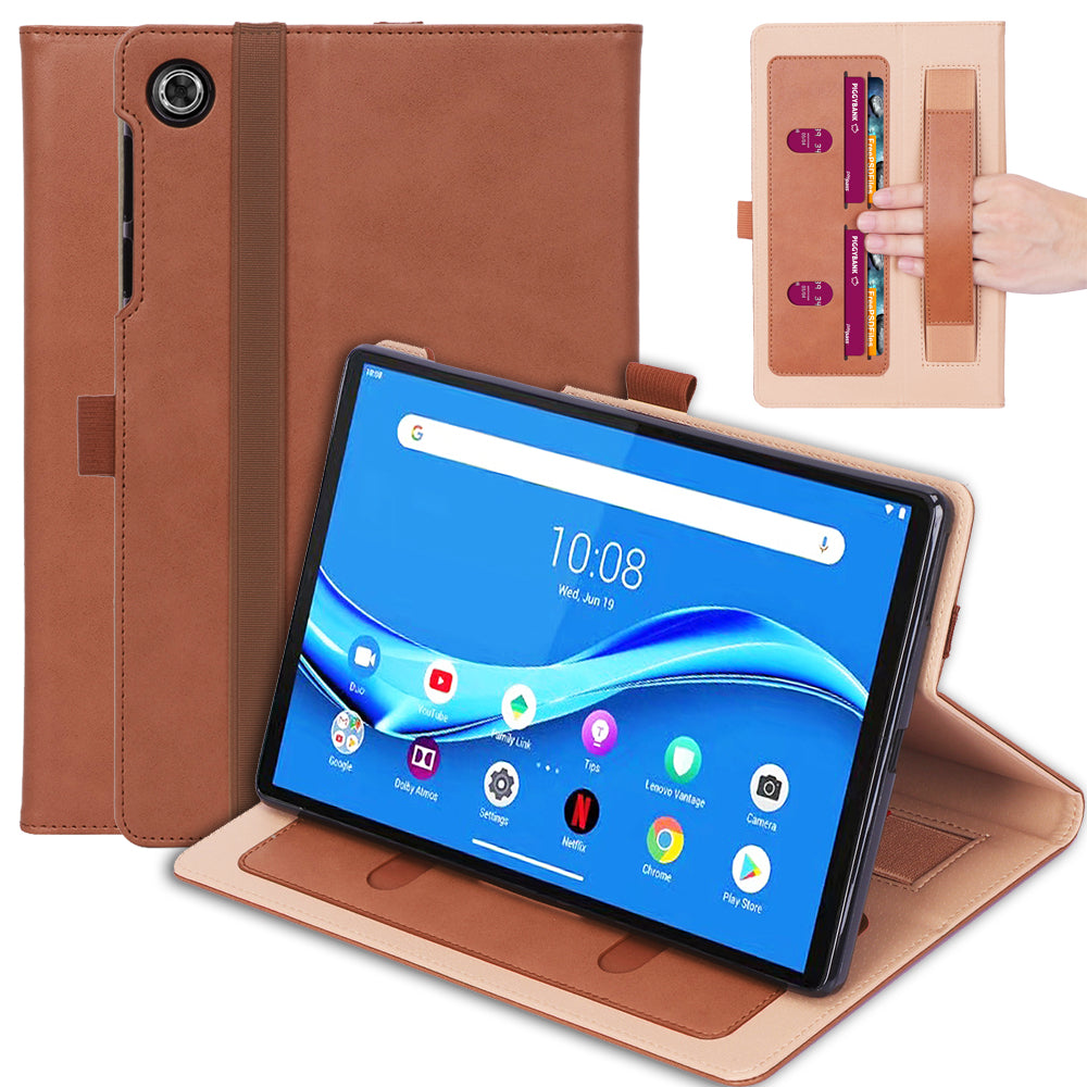 WY-2099 For Lenovo Tab M10 FHD Plus 10.3-inch TB-X606F Business Style Flip Leather Stand Tablet Case with Card Slots