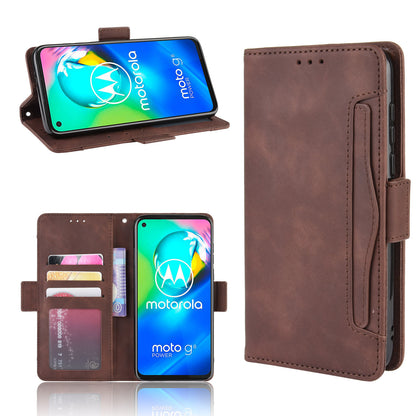 Wallet Stand Flip Leather Phone Cover with Multiple Card Slots for Motorola Moto G8