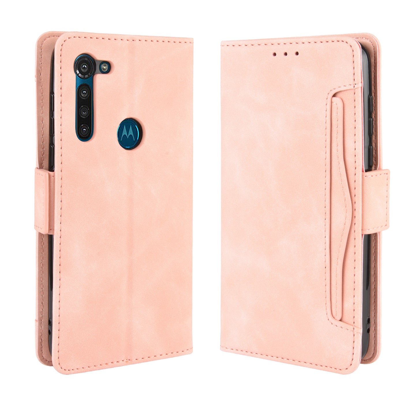 Wallet Stand Flip Leather Phone Cover with Multiple Card Slots for Motorola Moto G8