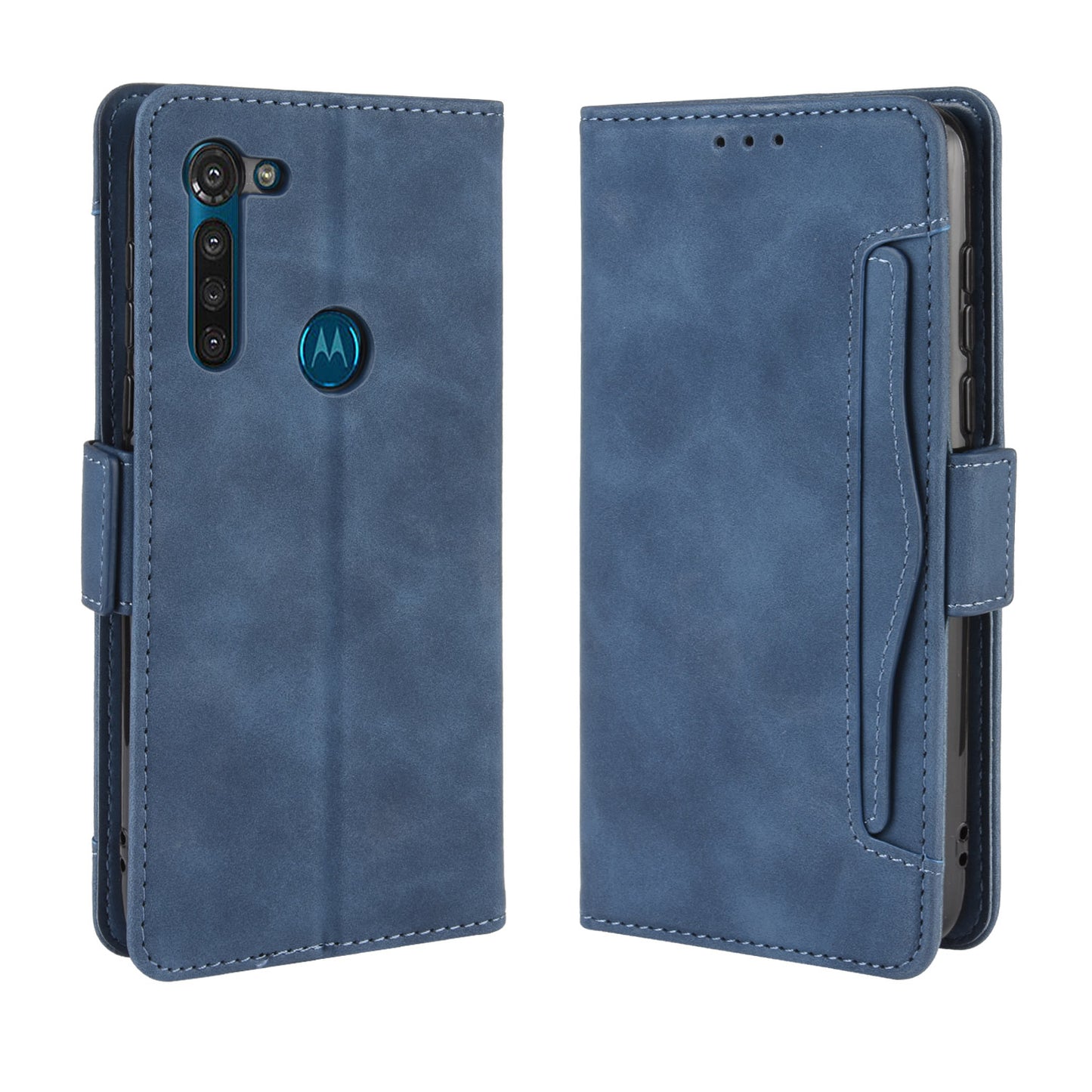 Wallet Stand Flip Leather Phone Cover with Multiple Card Slots for Motorola Moto G8