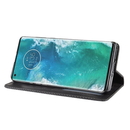 Retro Magnetic Leather Wallet Phone Cover for Motorola Edge Plus