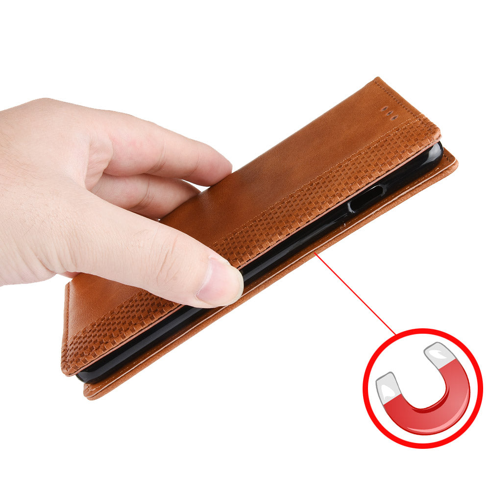 Retro Magnetic Leather Wallet Phone Cover for Motorola Edge Plus