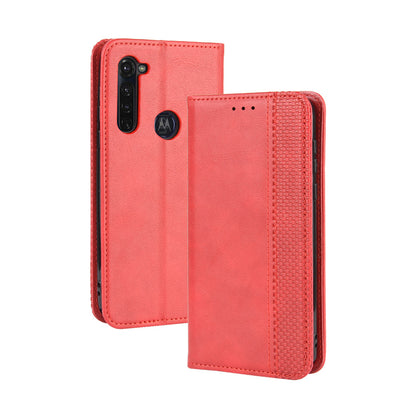 Auto-absorbed Retro Leather Wallet Protector Case for Motorola Moto G Stylus / G Pro