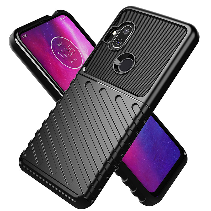 Thunder Series Twill Skin Soft TPU Case for Motorola One Hyper