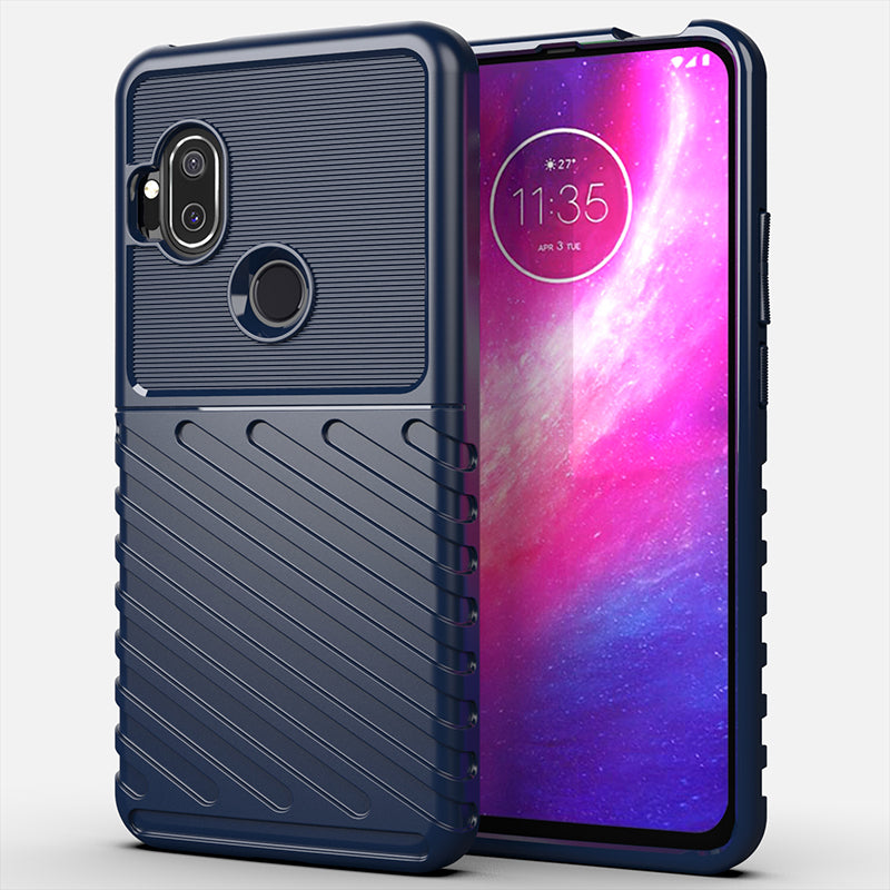 Thunder Series Twill Skin Soft TPU Case for Motorola One Hyper