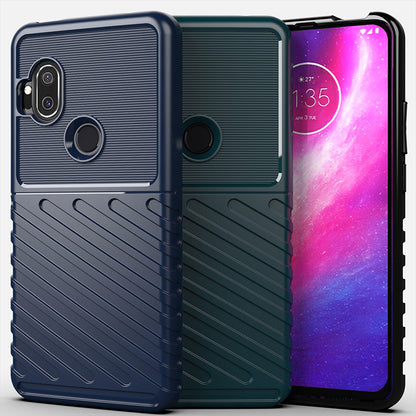 Thunder Series Twill Skin Soft TPU Case for Motorola One Hyper