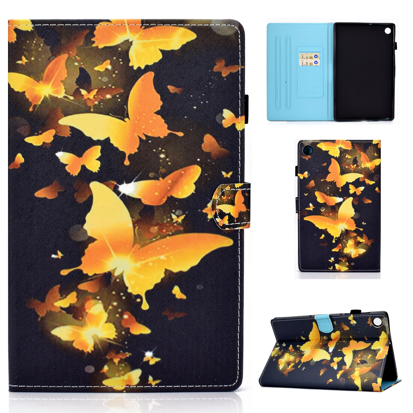 Pattern Printing Stand Card Holder Leather Tablet Case for Lenovo Tab M10 Plus TB-X606F