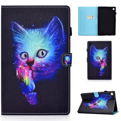 Pattern Printing Stand Card Holder Leather Tablet Case for Lenovo Tab M10 Plus TB-X606F