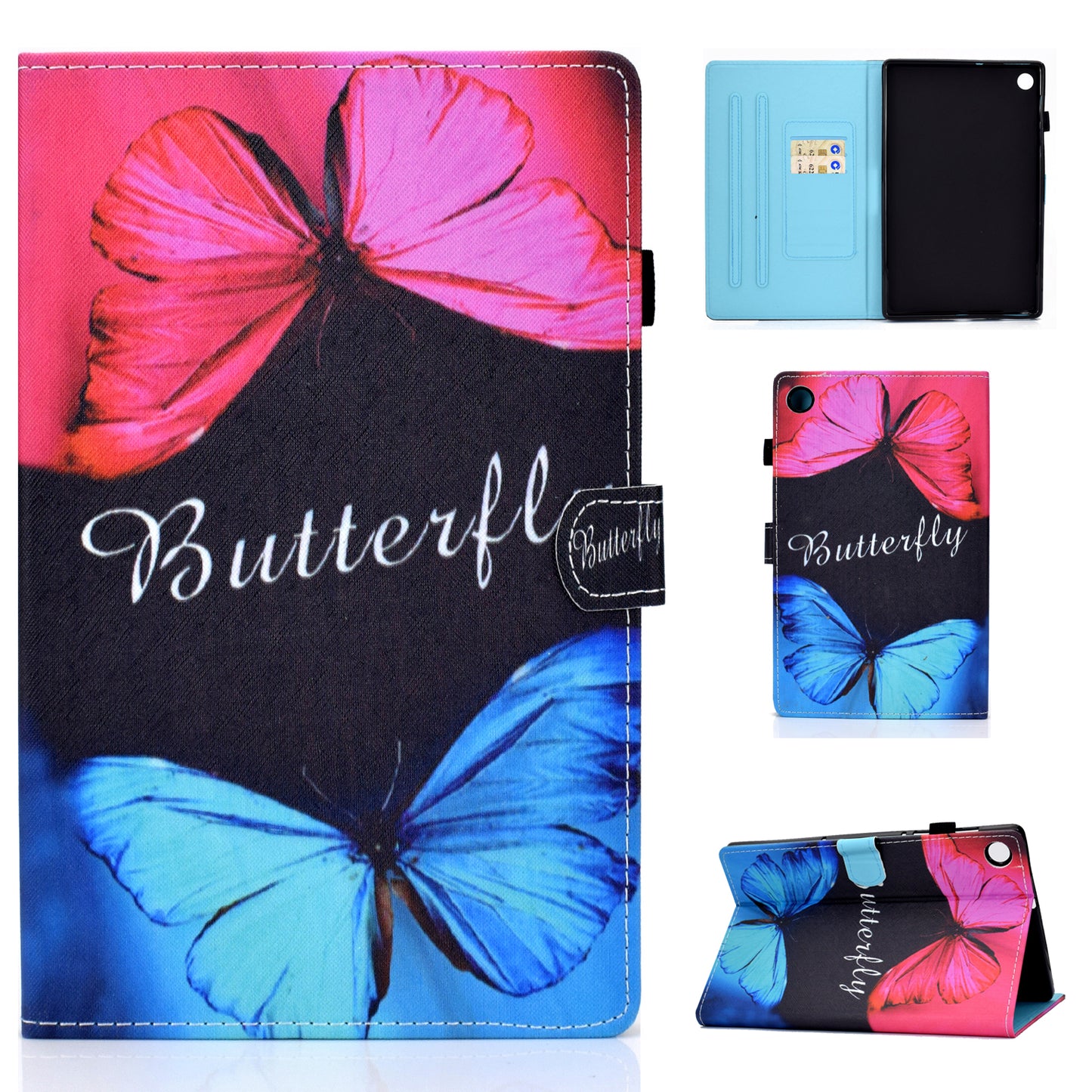 Pattern Printing Stand Card Holder Leather Tablet Case for Lenovo Tab M10 Plus TB-X606F