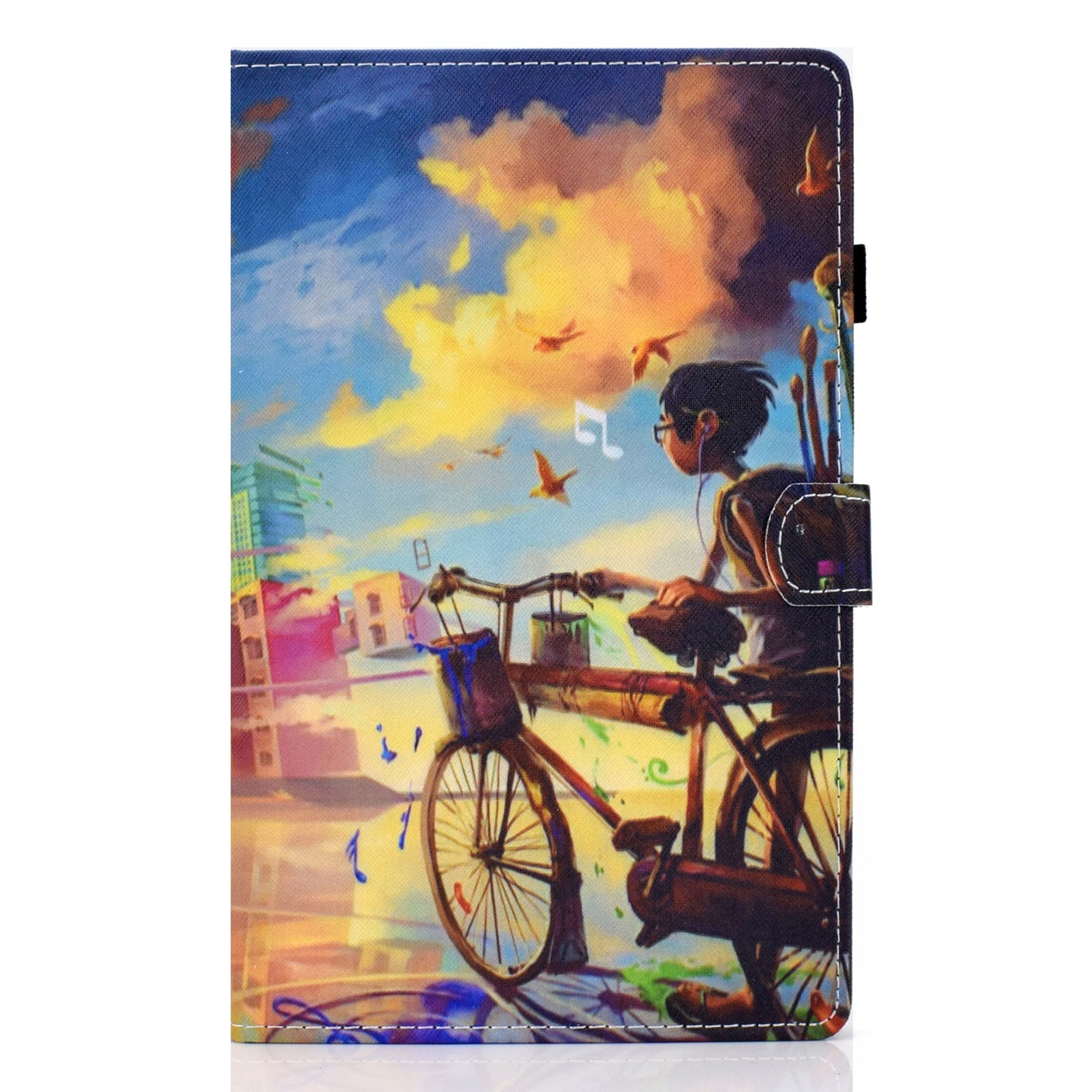 Pattern Printing Stand Card Holder Leather Tablet Case for Lenovo Tab M10 Plus TB-X606F