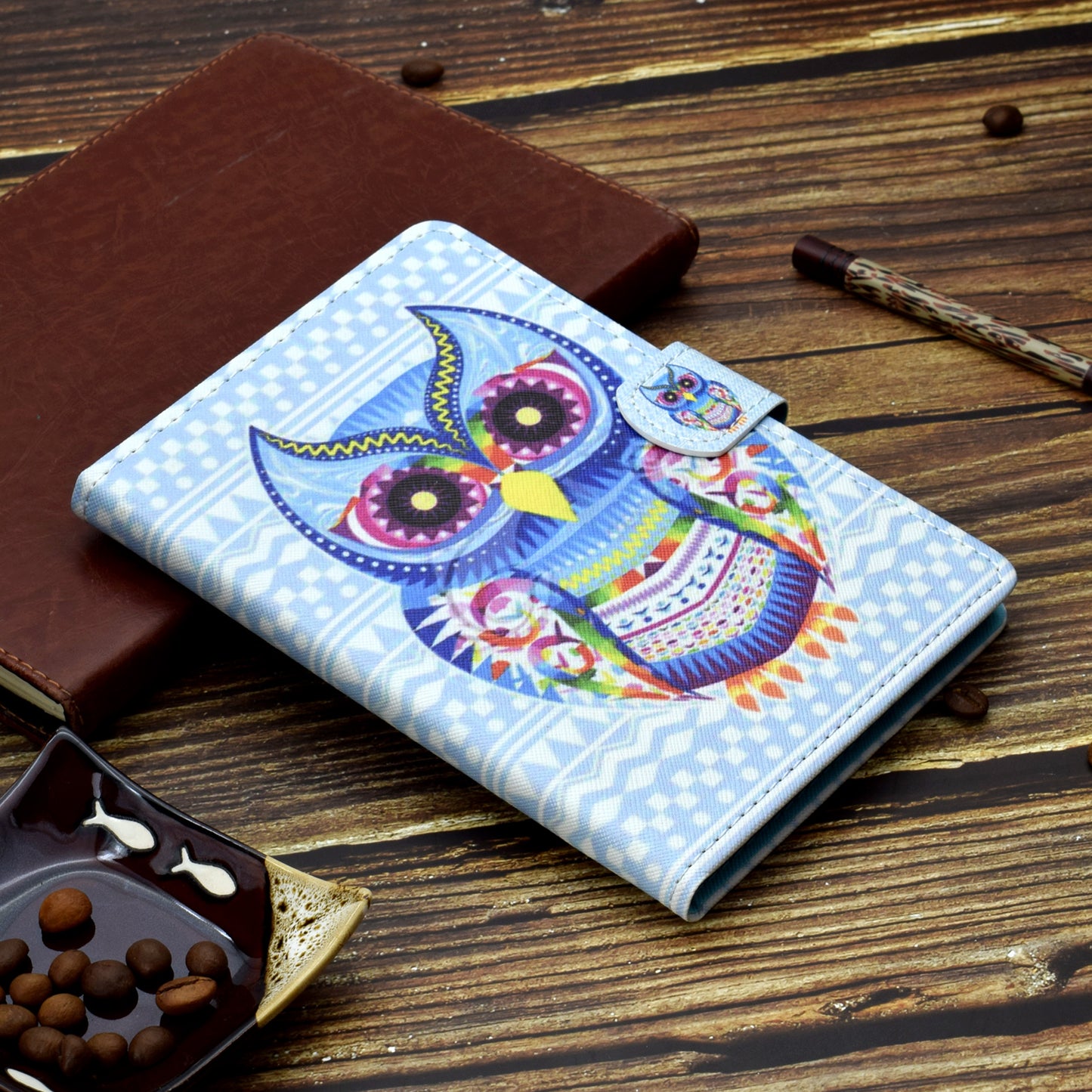 Pattern Printing Stand Card Holder Leather Tablet Case for Lenovo Tab M10 Plus TB-X606F