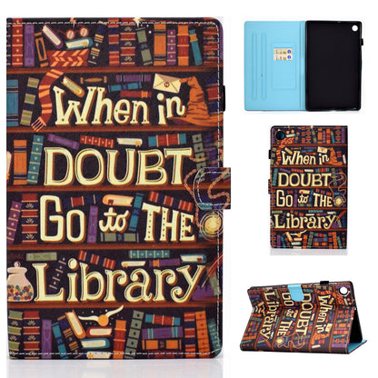 Pattern Printing Stand Card Holder Leather Tablet Case for Lenovo Tab M10 Plus TB-X606F