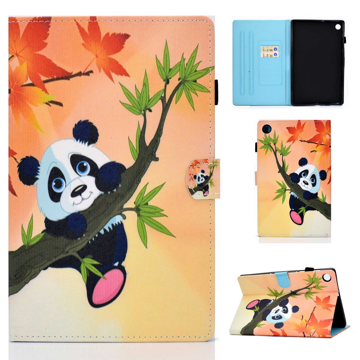 Pattern Printing Stand Card Holder Leather Tablet Case for Lenovo Tab M10 Plus TB-X606F