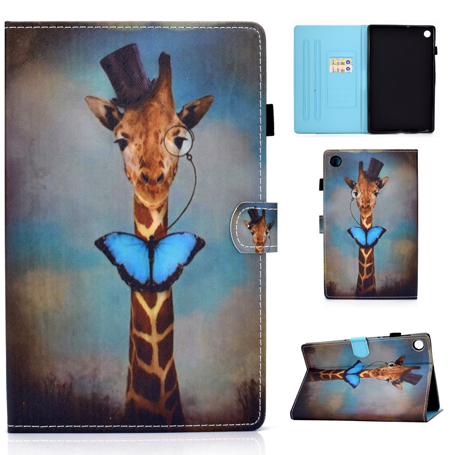 Pattern Printing Stand Card Holder Leather Tablet Case for Lenovo Tab M10 Plus TB-X606F