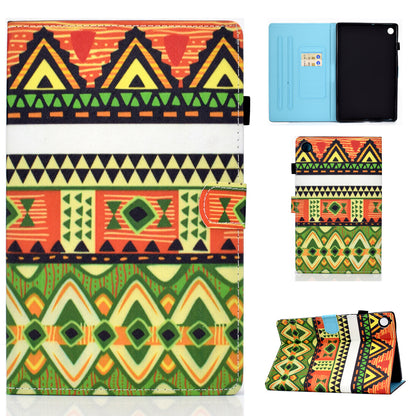 Pattern Printing Stand Card Holder Leather Tablet Case for Lenovo Tab M10 Plus TB-X606F