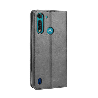 Retro Magnetic Leather Phone Cover for Motorola Moto G8 Power Lite