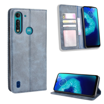 Retro Magnetic Leather Phone Cover for Motorola Moto G8 Power Lite