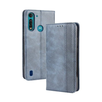 Retro Magnetic Leather Phone Cover for Motorola Moto G8 Power Lite