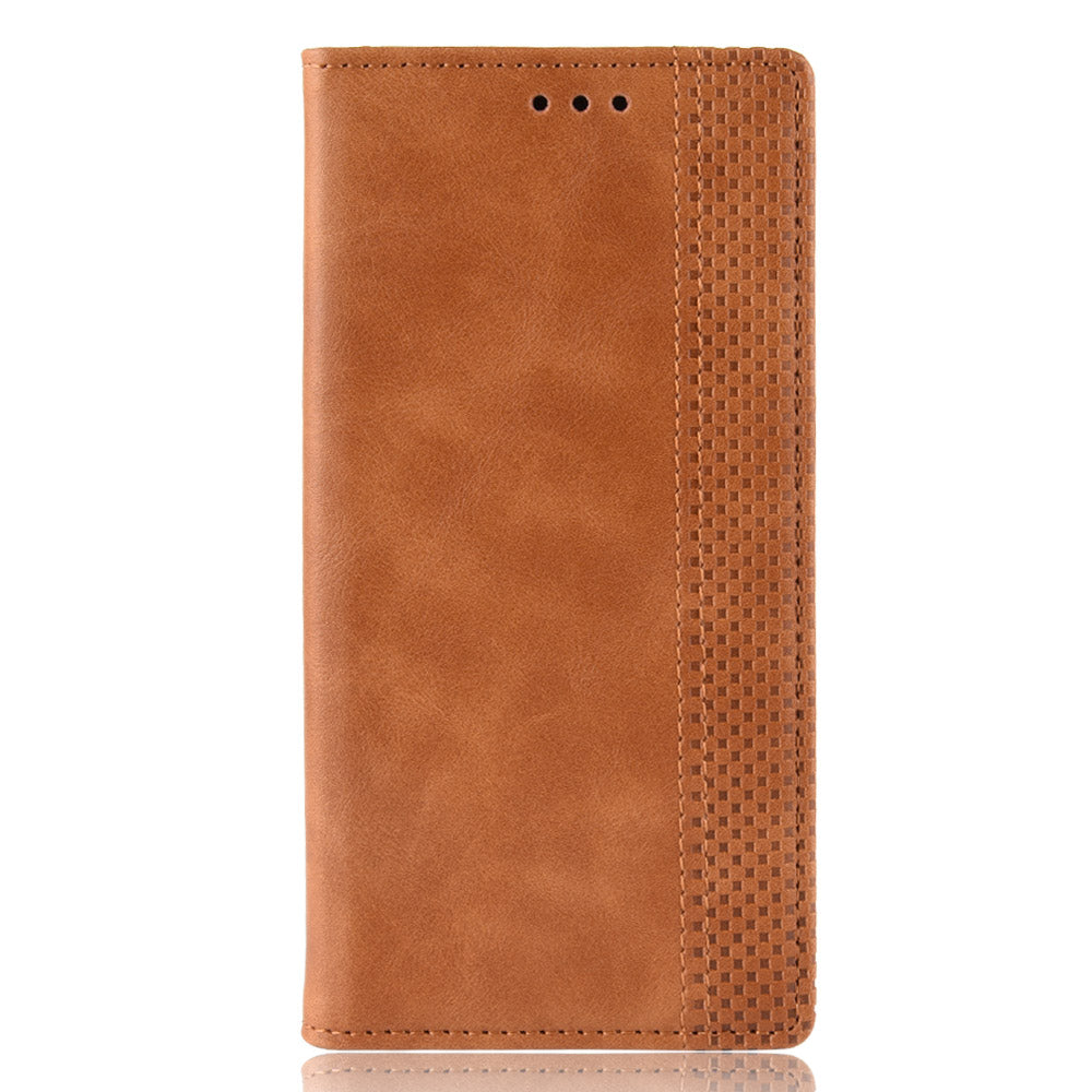 Retro Magnetic Leather Phone Cover for Motorola Moto G8 Power Lite