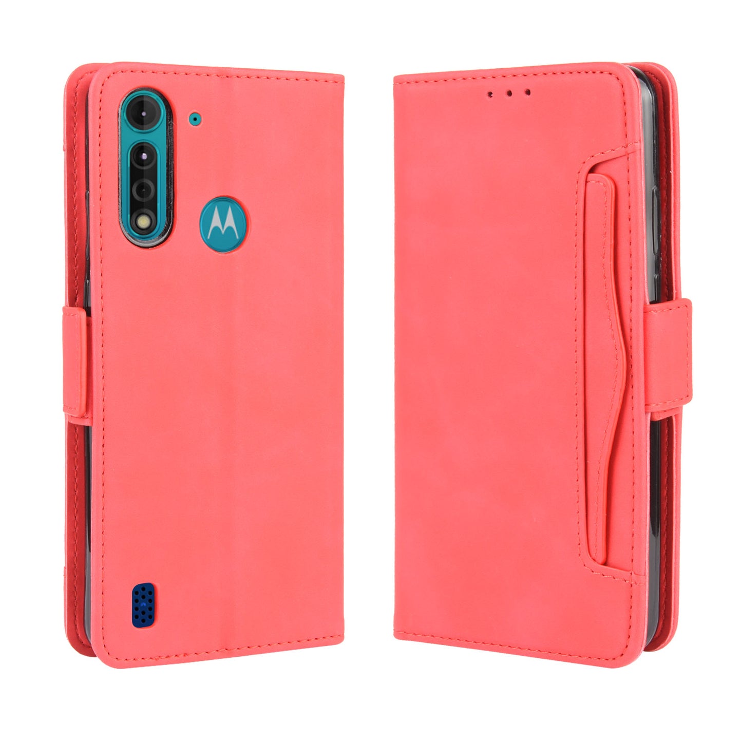 Multiple Card Slots PU Leather Shell for Motorola Moto G8 Power Lite