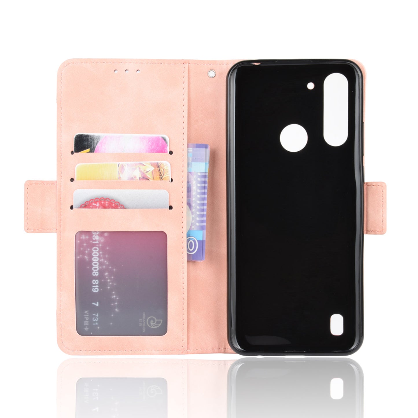 Multiple Card Slots PU Leather Shell for Motorola Moto G8 Power Lite