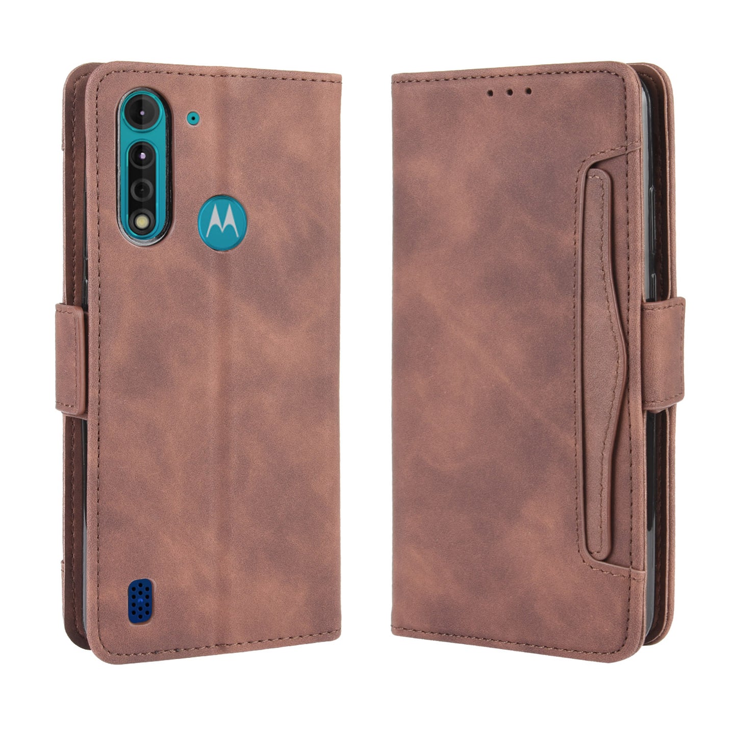 Multiple Card Slots PU Leather Shell for Motorola Moto G8 Power Lite