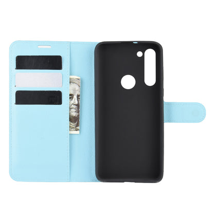 Litchi Skin with Wallet Leather Cover for Motorola Moto G8 Power